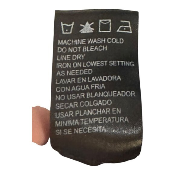 Roz & Ali Faux Wrap Dress Blue Geometric Print Size Medium - Picture 5 of 6